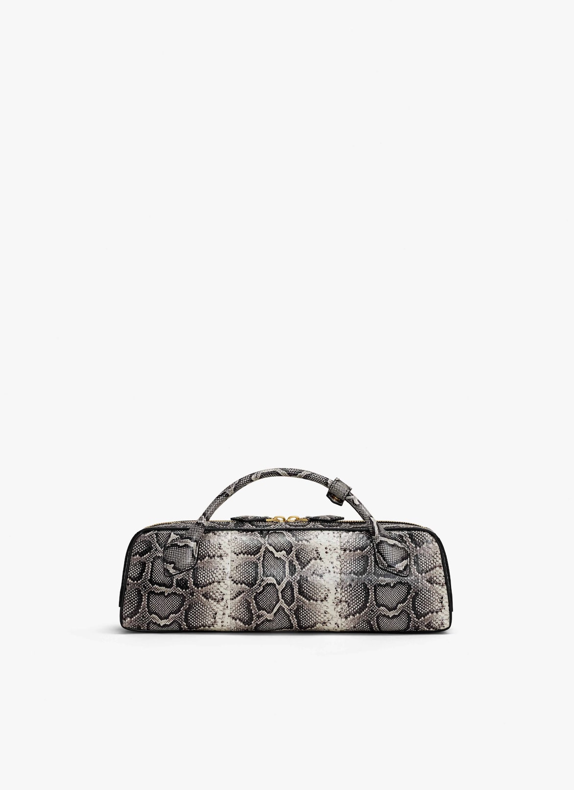LE TECKEL CLUTCH IN AYERS LEATHER ALAÏA WHITE/BLACK LE TECKEL CLUTCH IN AYERS LEATHER